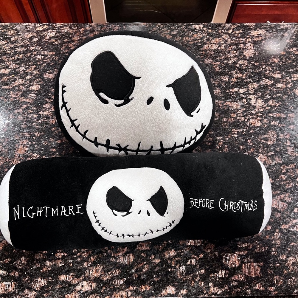 Disney Touchstone Nightmare Before Christmas Jack Skellington pillow set.